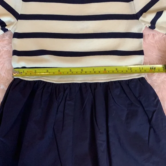 🍁 3/$15 NEW NWT Gap Kids Navy Blue Half Stripped Knit Dress Size Small (6/7) - Picture 9 of 17